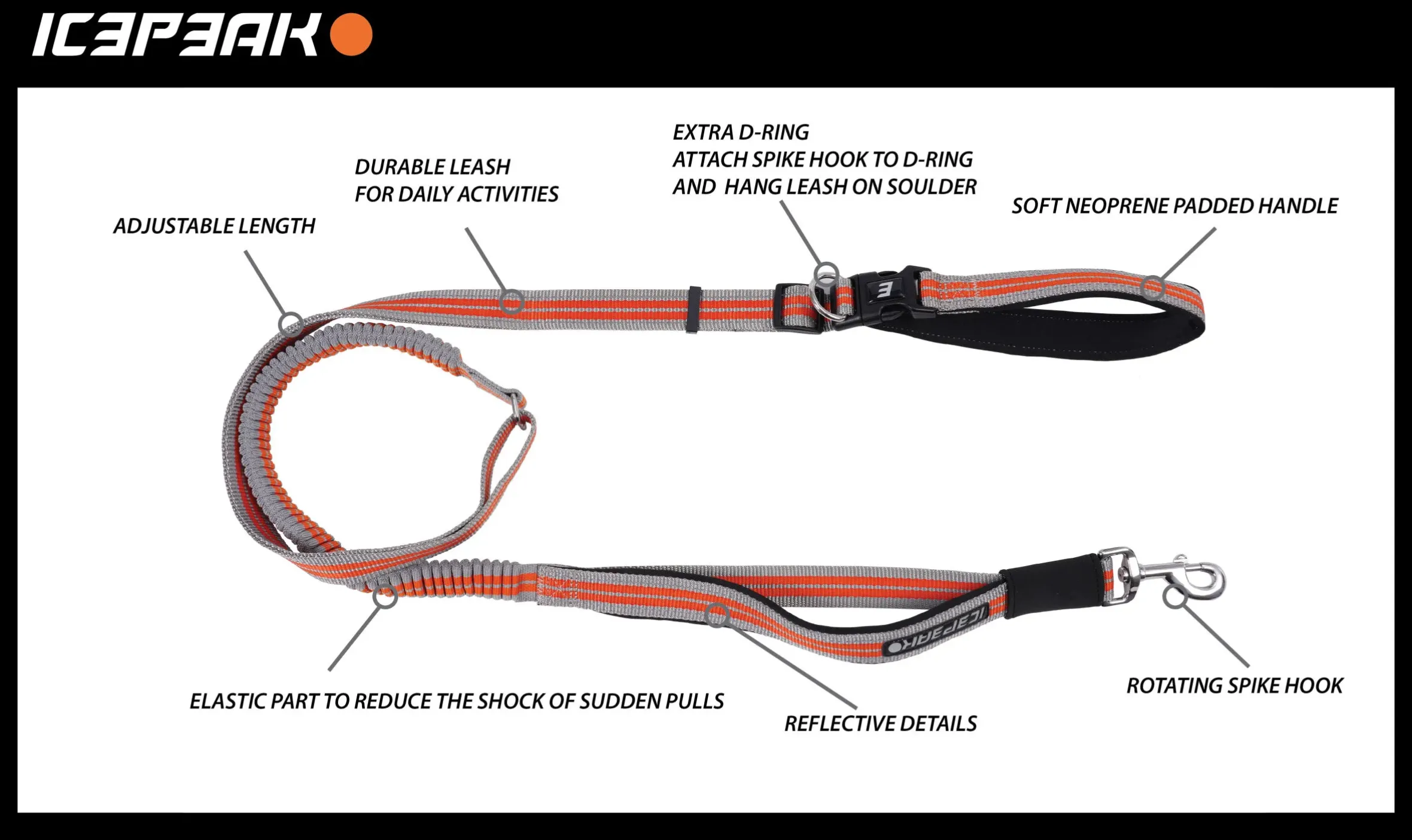 Icepeak Pet Trail running leash
