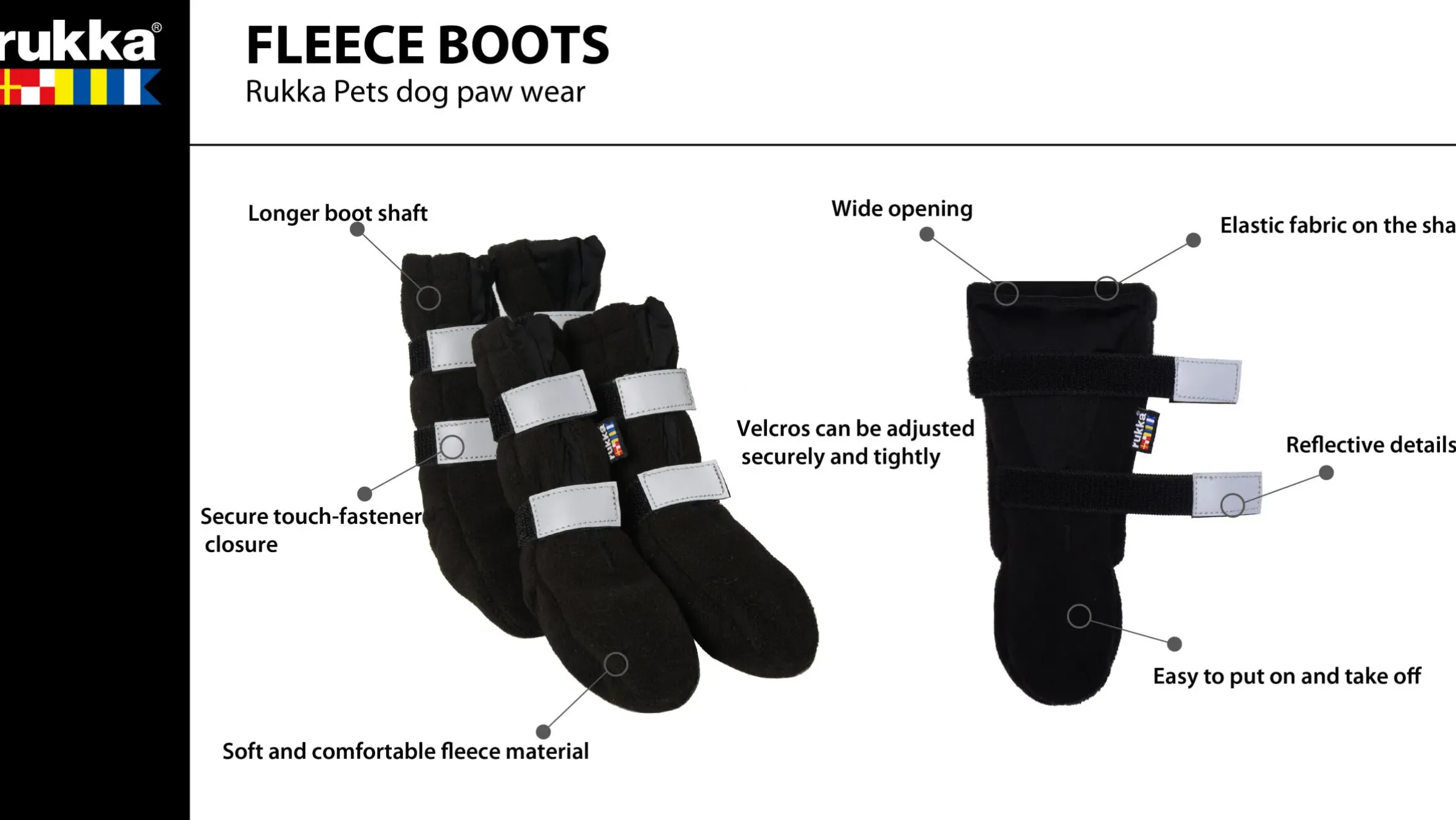 Rukka Pets Fleece boots 4pcs